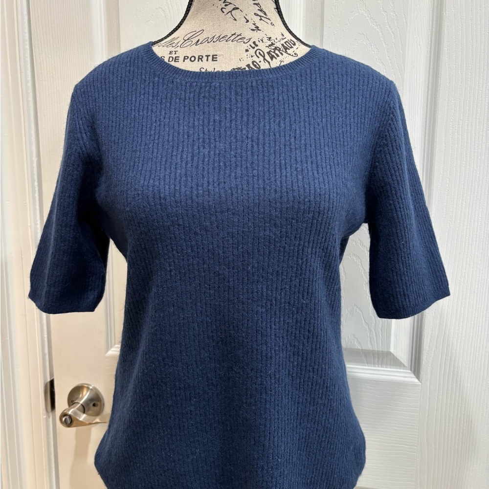Classic Blue Crew Neck Sweater